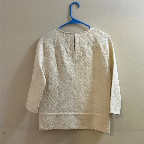 J. Crew Ivory Textured Top - Picture 7 of 8